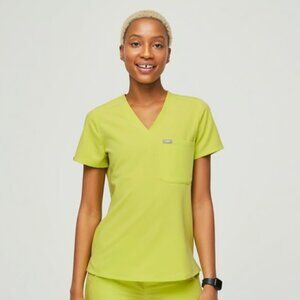Figs Catarina Scrub Top Citrine XS